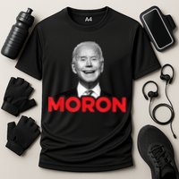 Joe Biden Is An Idiot And A Moron AntiBiden 8676 Pro USA Cooling Performance Crew T-Shirt