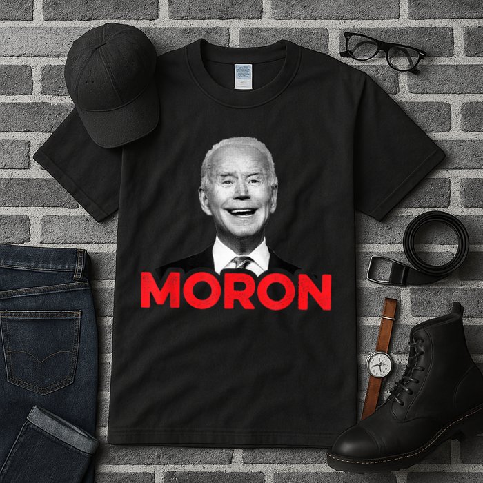 Joe Biden Is An Idiot And A Moron AntiBiden 8676 Pro USA Tall T-Shirt