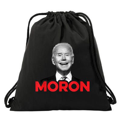 Joe Biden Is An Idiot And A Moron AntiBiden 8676 Pro USA Drawstring Bag