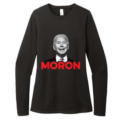 Joe Biden Is An Idiot And A Moron AntiBiden 8676 Pro USA Womens CVC Long Sleeve Shirt