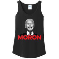 Joe Biden Is An Idiot And A Moron AntiBiden 8676 Pro USA Ladies Essential Tank