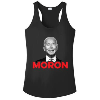 Joe Biden Is An Idiot And A Moron AntiBiden 8676 Pro USA Ladies PosiCharge Competitor Racerback Tank