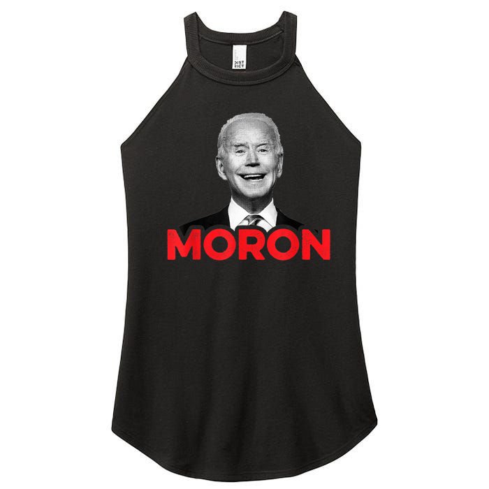 Joe Biden Is An Idiot And A Moron AntiBiden 8676 Pro USA Women’s Perfect Tri Rocker Tank