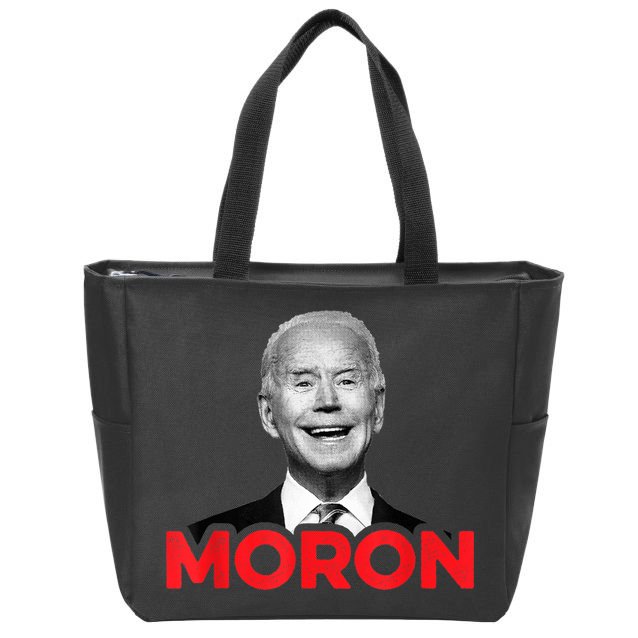 Joe Biden Is An Idiot And A Moron AntiBiden 8676 Pro USA Zip Tote Bag