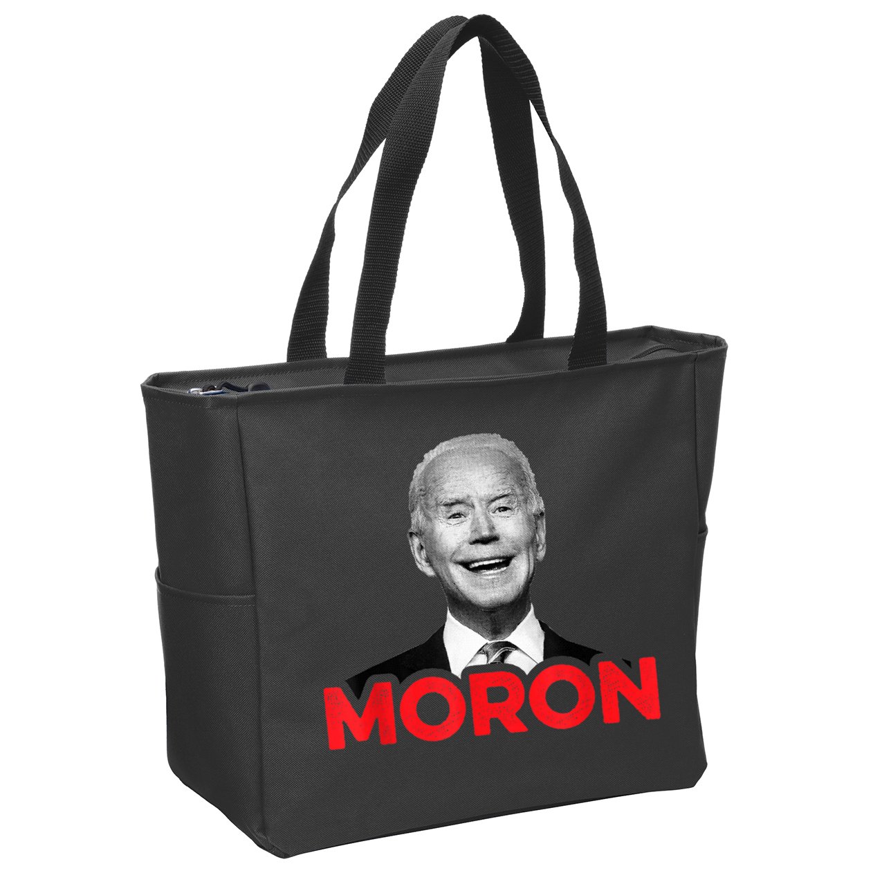 Joe Biden Is An Idiot And A Moron AntiBiden 8676 Pro USA Zip Tote Bag