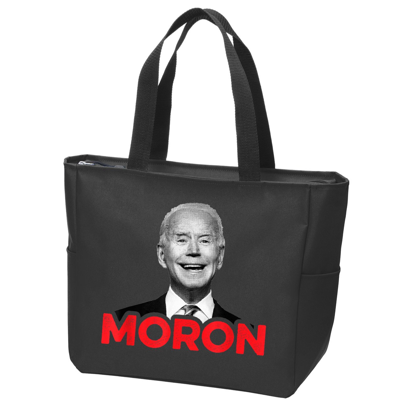 Joe Biden Is An Idiot And A Moron AntiBiden 8676 Pro USA Zip Tote Bag