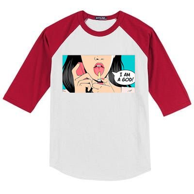 Jennifer's Body I Am A God Kids Colorblock Raglan Jersey