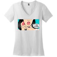 Jennifer's Body I Am A God Women's V-Neck T-Shirt