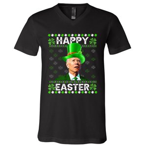 Joe Biden Irish Confused St Patricks Day easter V-Neck T-Shirt