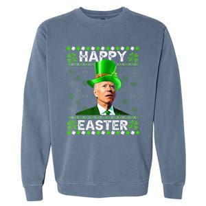 Joe Biden Irish Confused St Patricks Day easter Garment-Dyed Sweatshirt