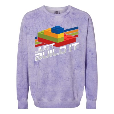 Just Build It | Building Blocks | Master Builder Colorblast Crewneck Sweatshirt