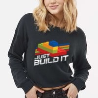 Just Build It | Building Blocks | Master Builder Cropped Pullover Crew