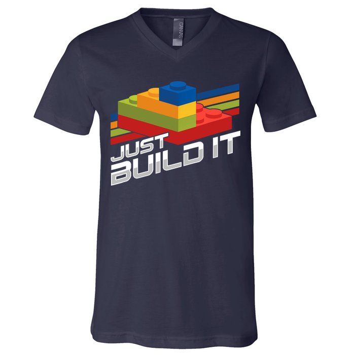 Just Build It | Building Blocks | Master Builder V-Neck T-Shirt