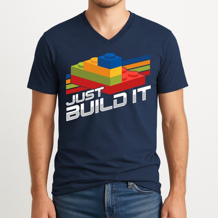 Just Build It | Building Blocks | Master Builder V-Neck T-Shirt