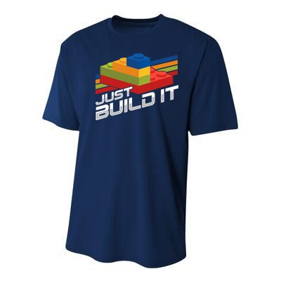 Just Build It | Building Blocks | Master Builder Youth Performance Sprint T-Shirt