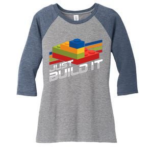 Just Build It | Building Blocks | Master Builder Women's Tri-Blend 3/4-Sleeve Raglan Shirt