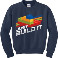 Just Build It | Building Blocks | Master Builder Kids Sweatshirt