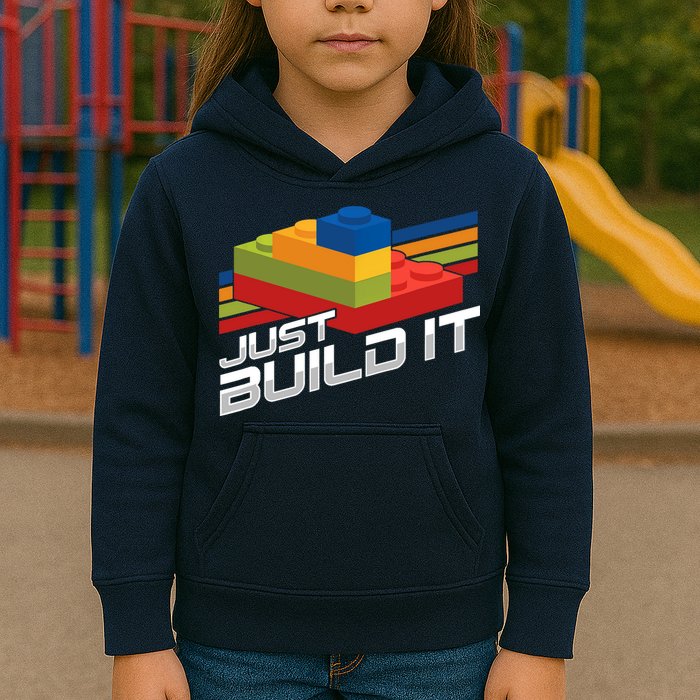 Just Build It | Building Blocks | Master Builder Kids Hoodie