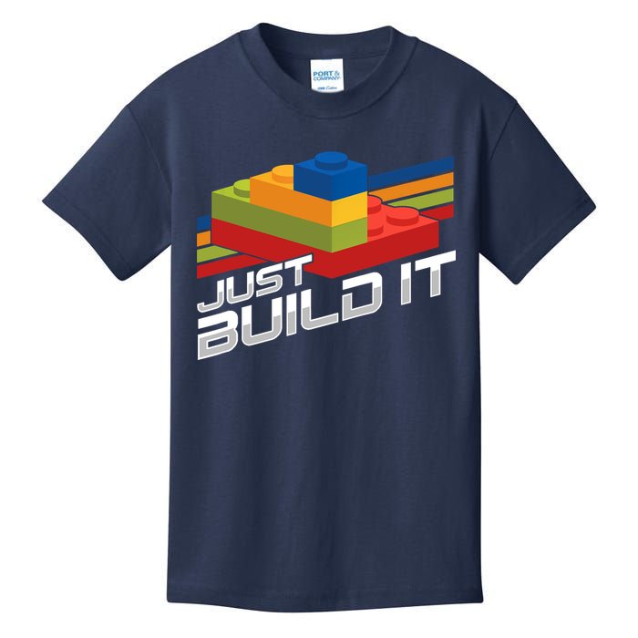 Just Build It | Building Blocks | Master Builder Kids T-Shirt