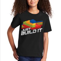 Just Build It | Building Blocks | Master Builder Kids T-Shirt