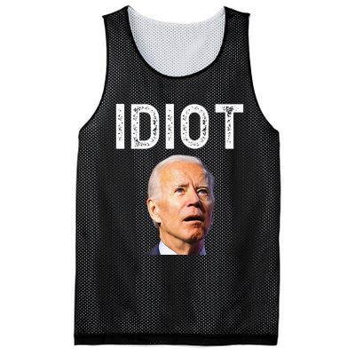 Joe Biden Is An Idiot Mesh Reversible Basketball Jersey Tank