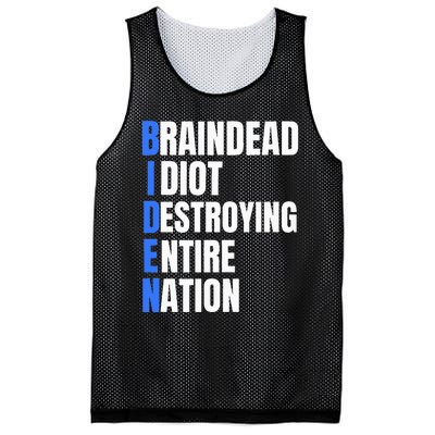 Joe Biden Is An Idiot Mesh Reversible Basketball Jersey Tank