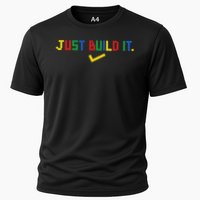 Just Build It Master Builder Building Block Cooling Performance Crew T-Shirt