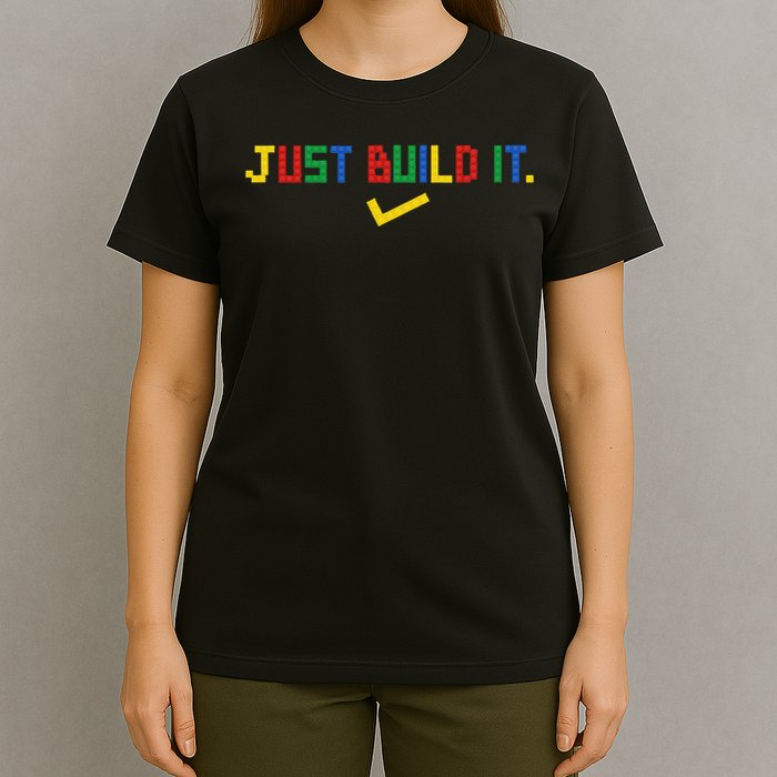 Just Build It Master Builder Building Block T-Shirt