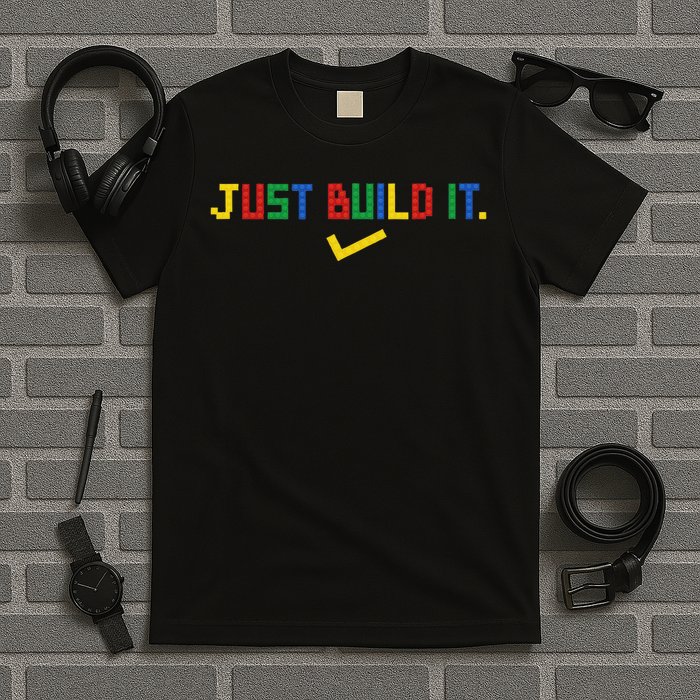Just Build It Master Builder Building Block T-Shirt