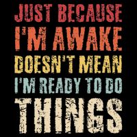 Just Because Im Awake Retro Outfit Tween Mesh Reversible Basketball Jersey Tank