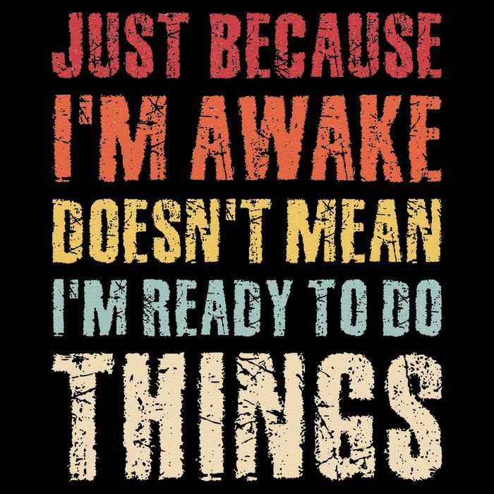 Just Because Im Awake Retro Outfit Tween Tank Top