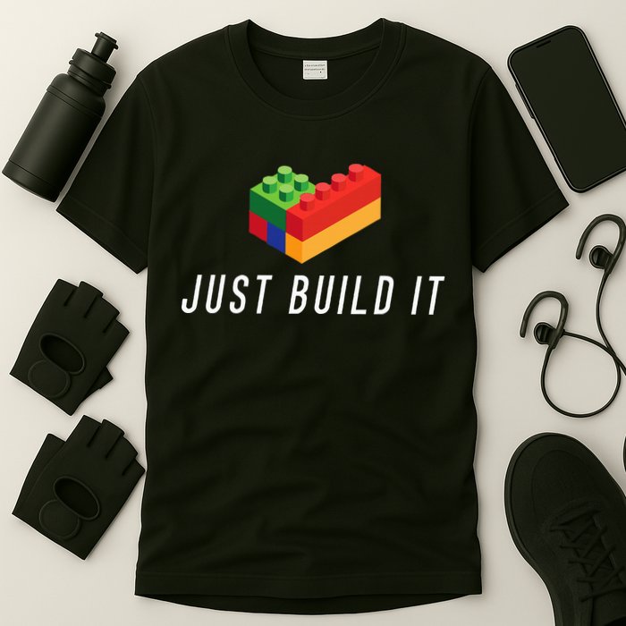 Just Build It Building Toy Blocks Bricks T-Shirt