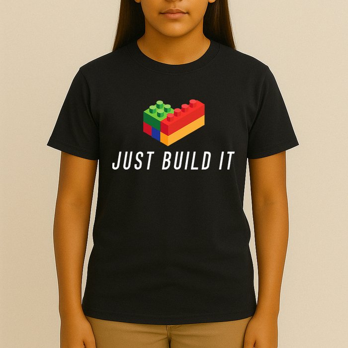 Just Build It Building Toy Blocks Bricks T-Shirt