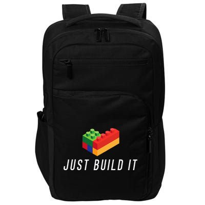 Just Build It Building Toy Blocks Bricks Impact Tech Backpack