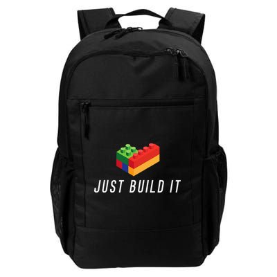 Just Build It Building Toy Blocks Bricks Daily Commute Backpack