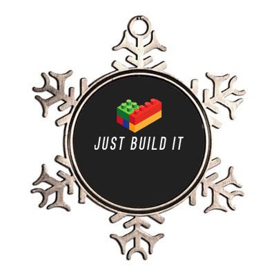 Just Build It Building Toy Blocks Bricks Metallic Star Ornament