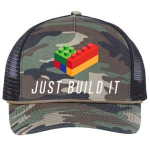 Just Build It Building Toy Blocks Bricks Retro Rope Trucker Hat Cap