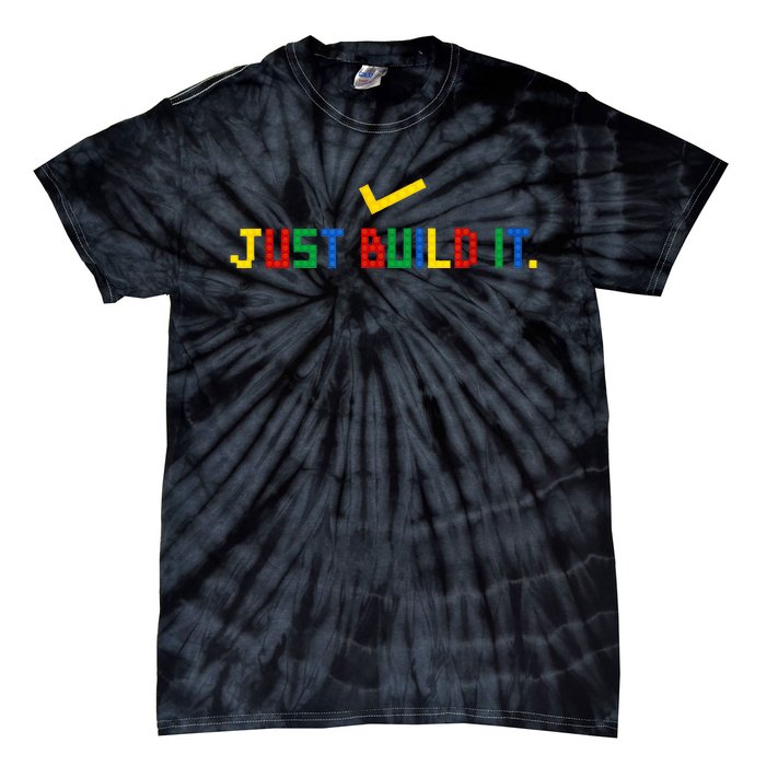 Just Build It Master Builder Building Block Tie-Dye T-Shirt