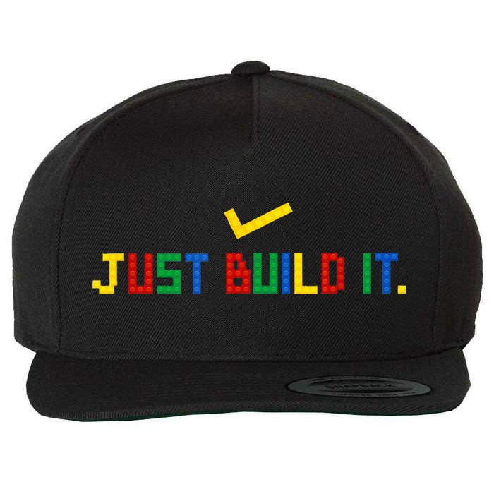 Just Build It Master Builder Building Block Wool Snapback Cap