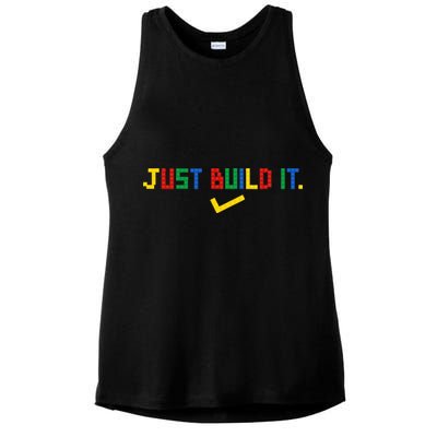 Just Build It Master Builder Building Block Ladies PosiCharge Tri-Blend Wicking Tank