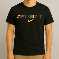 Just Build It Master Builder Building Block T-Shirt