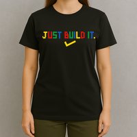 Just Build It Master Builder Building Block T-Shirt