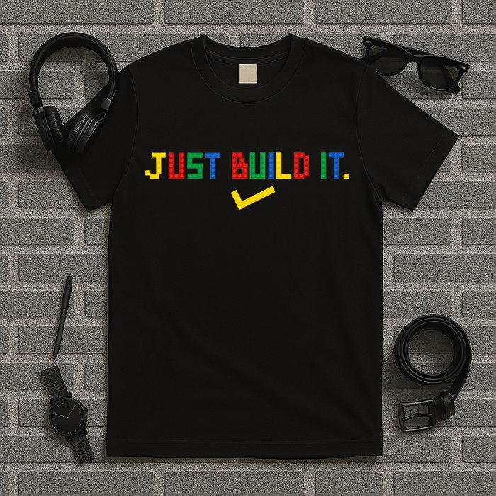 Just Build It Master Builder Building Block T-Shirt
