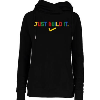 Just Build It Master Builder Building Block Womens Funnel Neck Pullover Hood