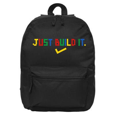 Just Build It Master Builder Building Block 16 in Basic Backpack