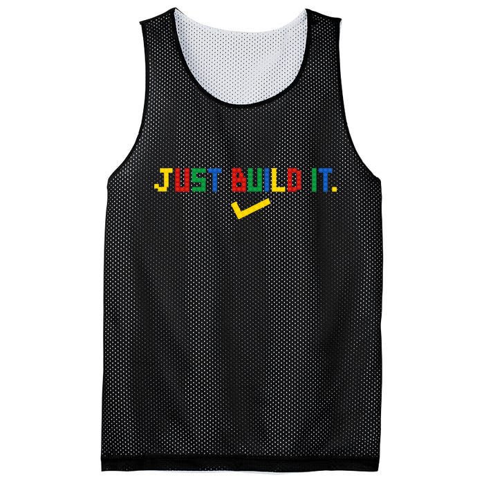 Just Build It Master Builder Building Block Mesh Reversible Basketball Jersey Tank