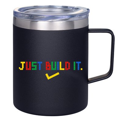 Just Build It Master Builder Building Block 12oz Stainless Steel Coffee Mug
