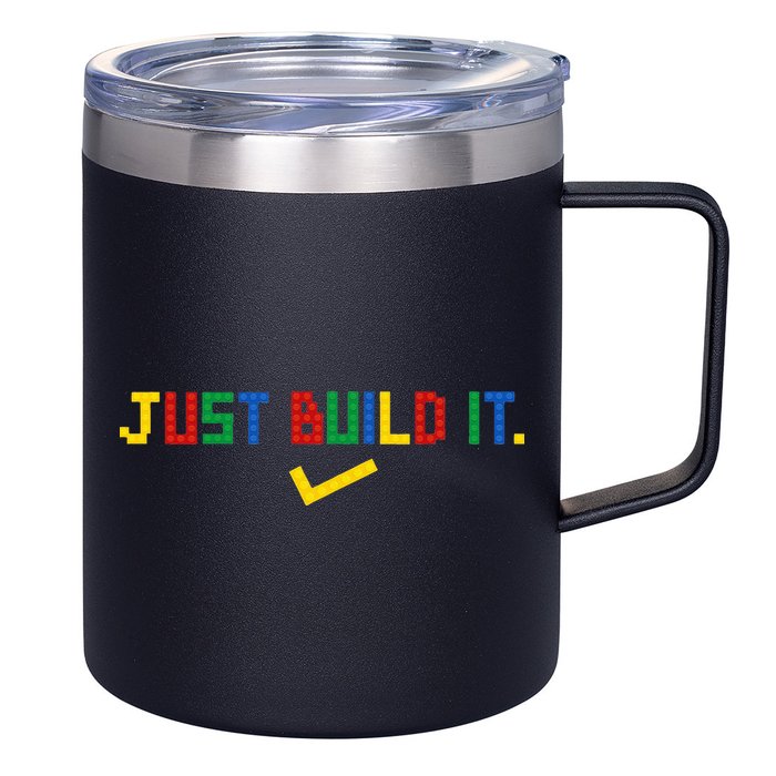 Just Build It Master Builder Building Block 12oz Stainless Steel Coffee Mug
