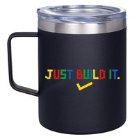 Just Build It Master Builder Building Block 12oz Stainless Steel Coffee Mug