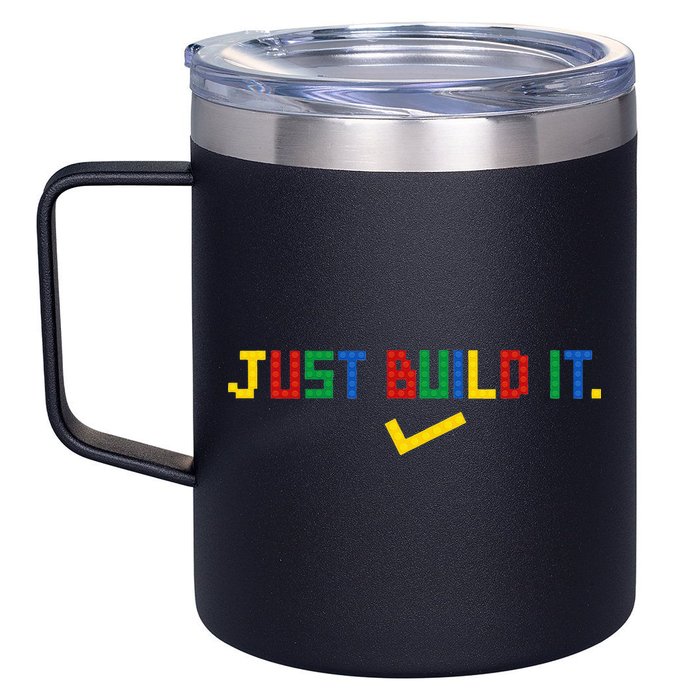 Just Build It Master Builder Building Block 12oz Stainless Steel Coffee Mug